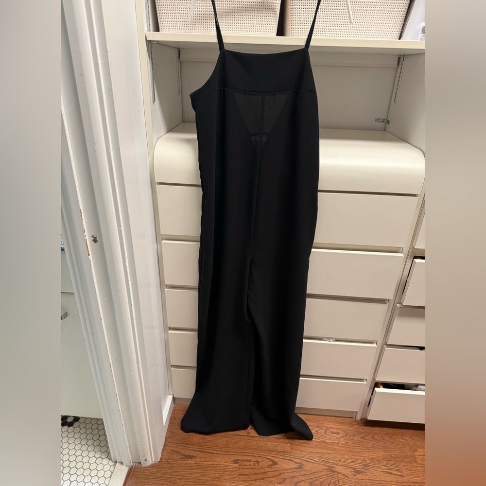 Zara Black Square Neck Jumpsuit